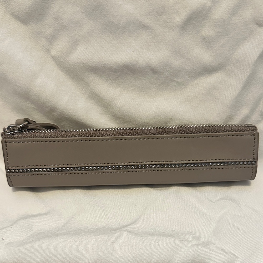 Swarovski Tan Leather Pencil Case